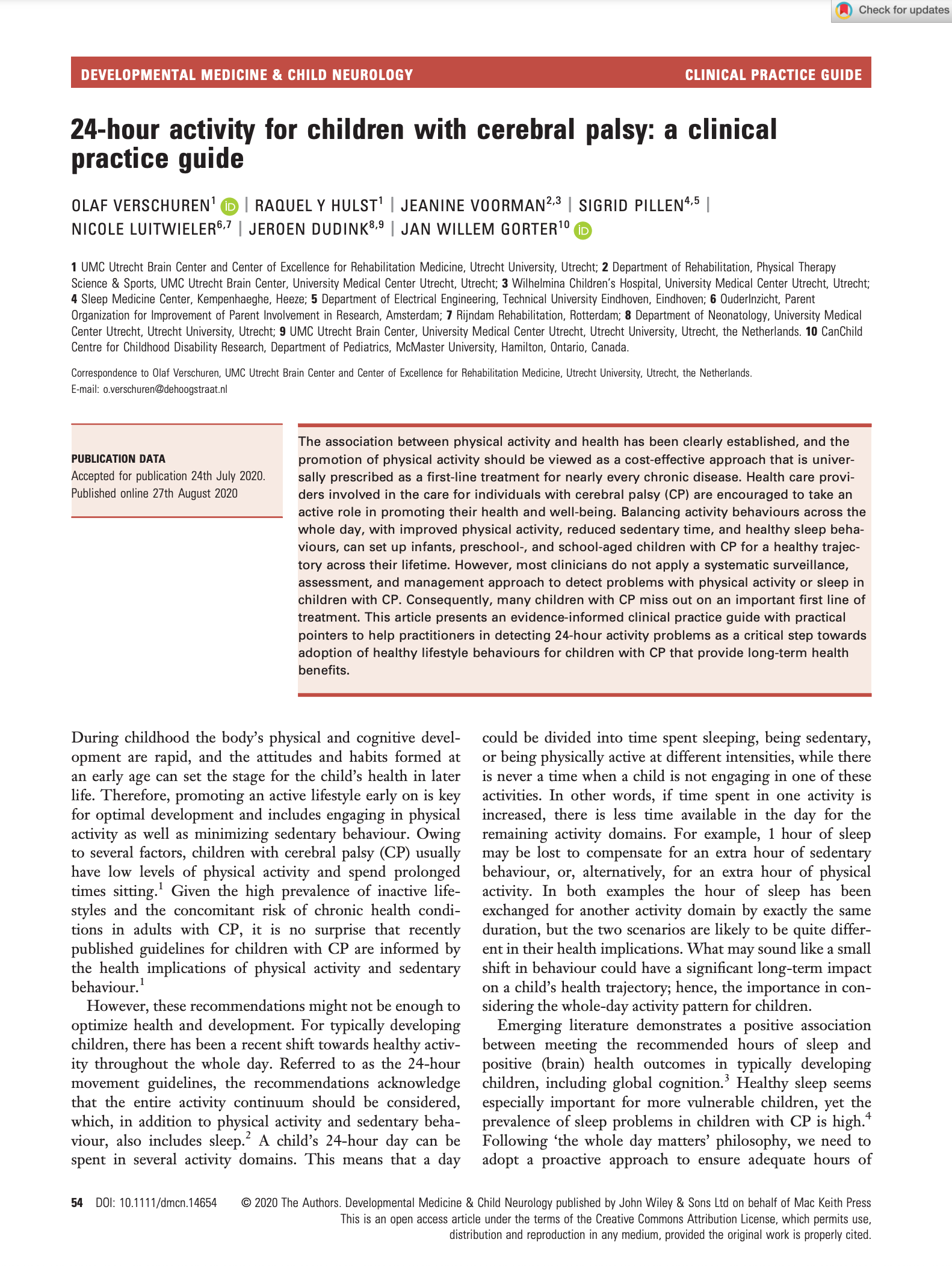 Thumbnail for Verschuren article