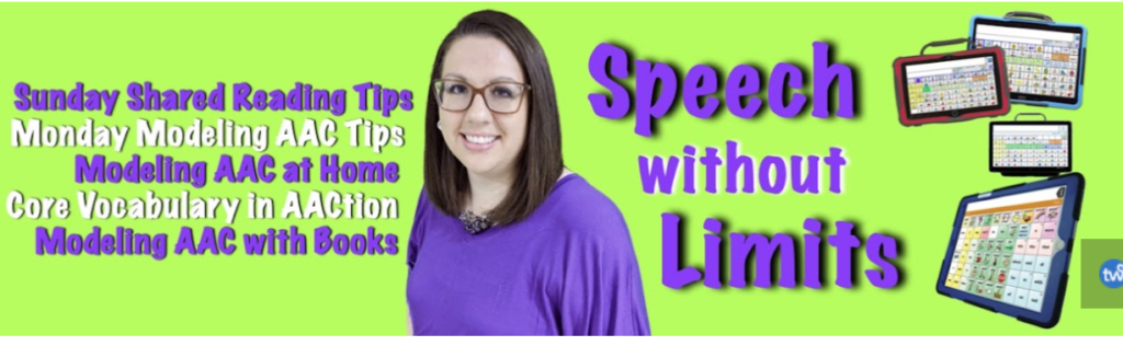 text with types of videos shown each day, a white woman with glasses and medium dark hair smiling, and a set of electronic devices of colorful symbol grid displays