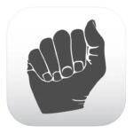 App thumbnail showing a silhouette of a hand signing the letter "A"