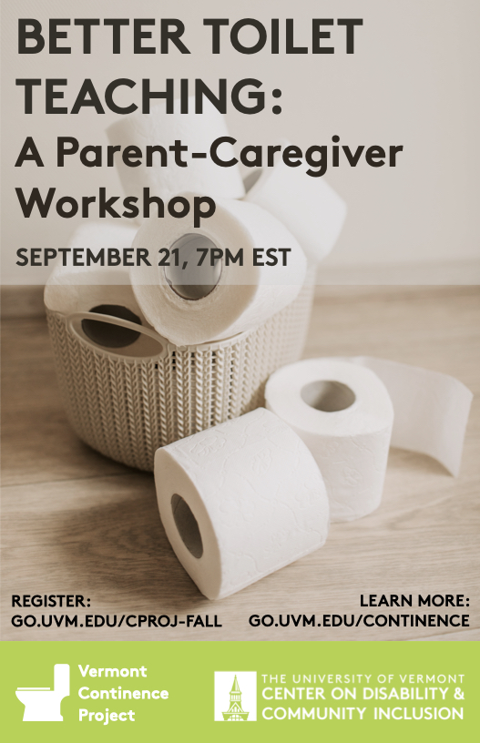 Toilet rolls in a basket. Text: Better Toilet Teaching workshop, September 21, 7pm EST