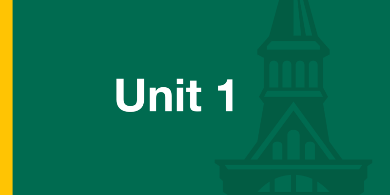 Text: Unit 1