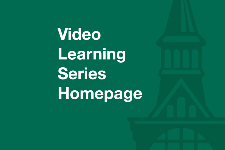 Text: Video Learning Series Homepage