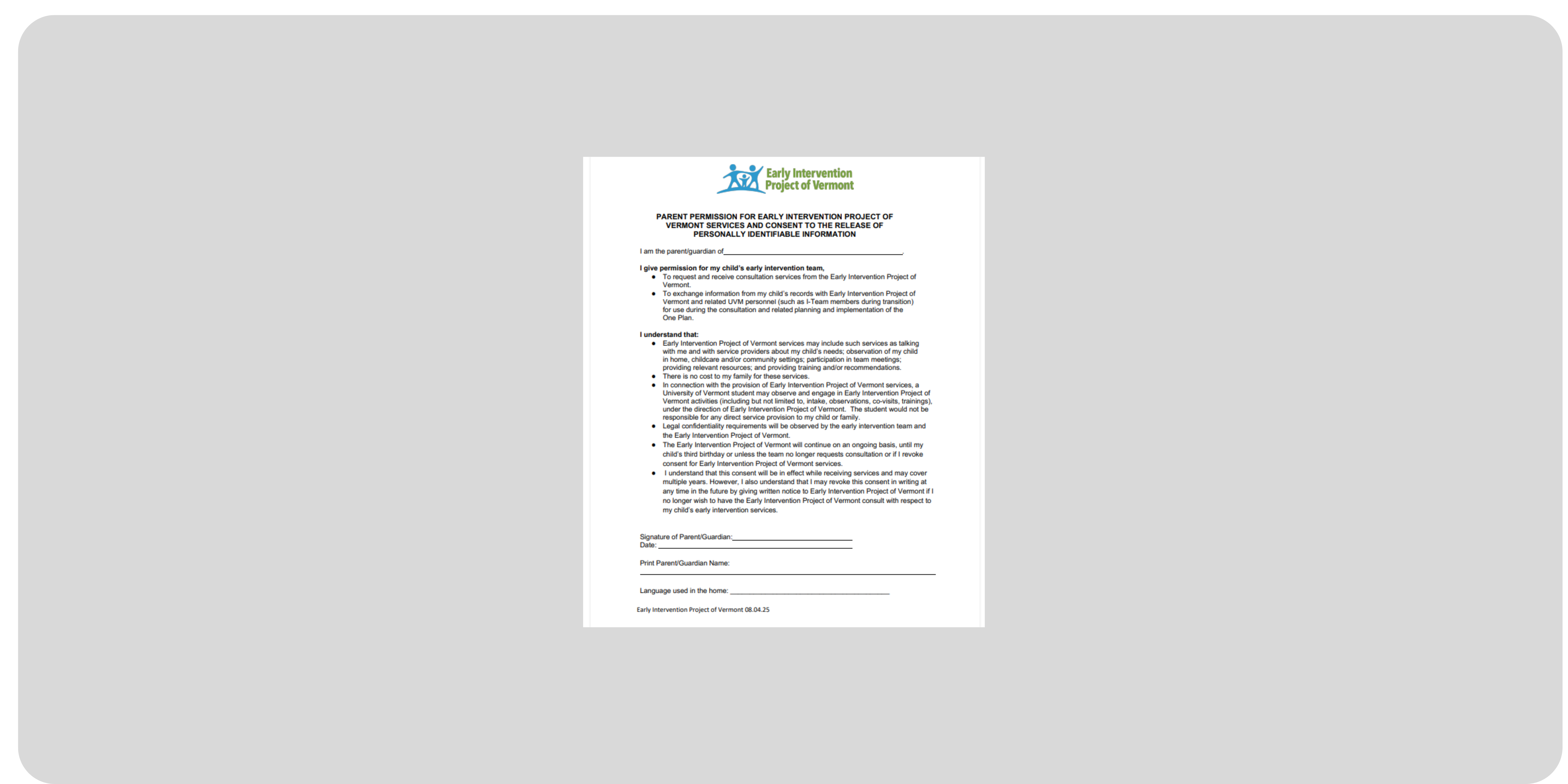 thumbnail image of parent permission form