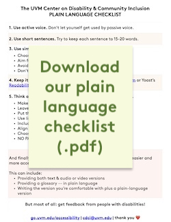 Thumbnail of plain language checklist document