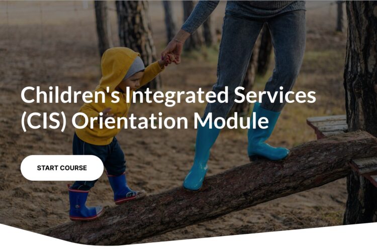 Screenshot of a Children's Integrated Services learning module